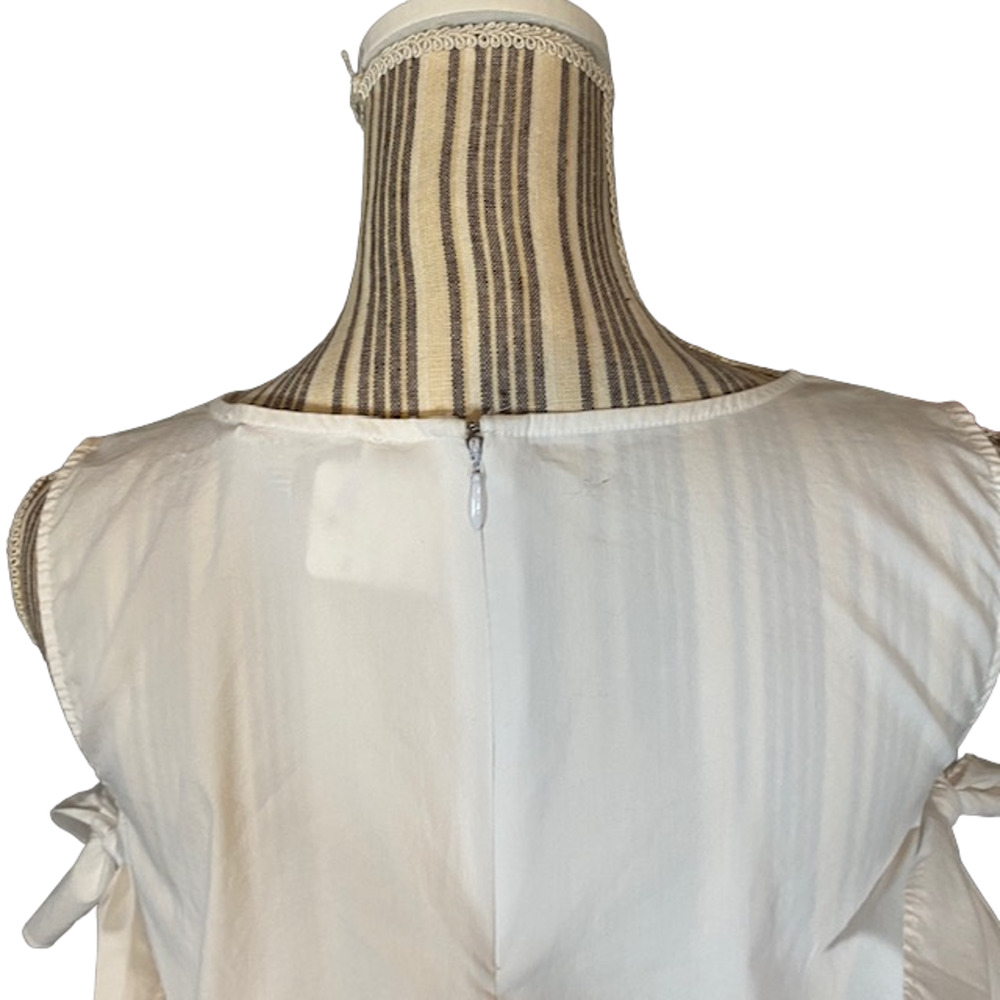 Forever 21 Women’s White Bow Detail Sleeveless Blouse Size Large - Picture 5 of 8